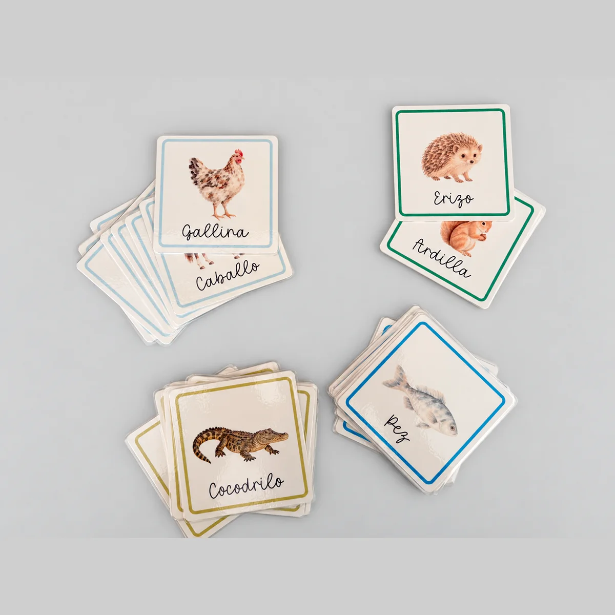Tarjetas nomenclatura de animales con 3 niveles